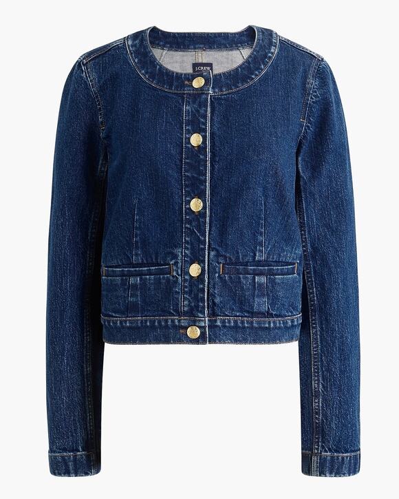 J. Crew Jackets & Blazers - J.CREW NWT Louisa Denim Lady Jacket Size 4 Myrtle Navy Wash